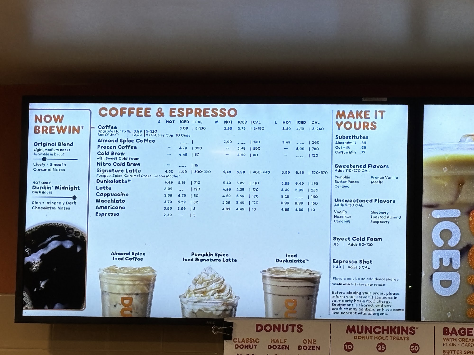 Dunkin' Menu