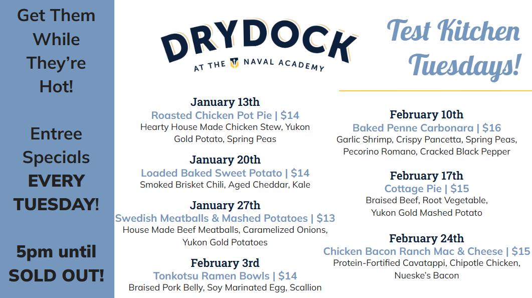 Drydock Restaurant Menu