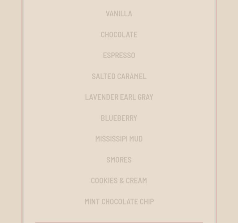 Scoop and Paddle Menu