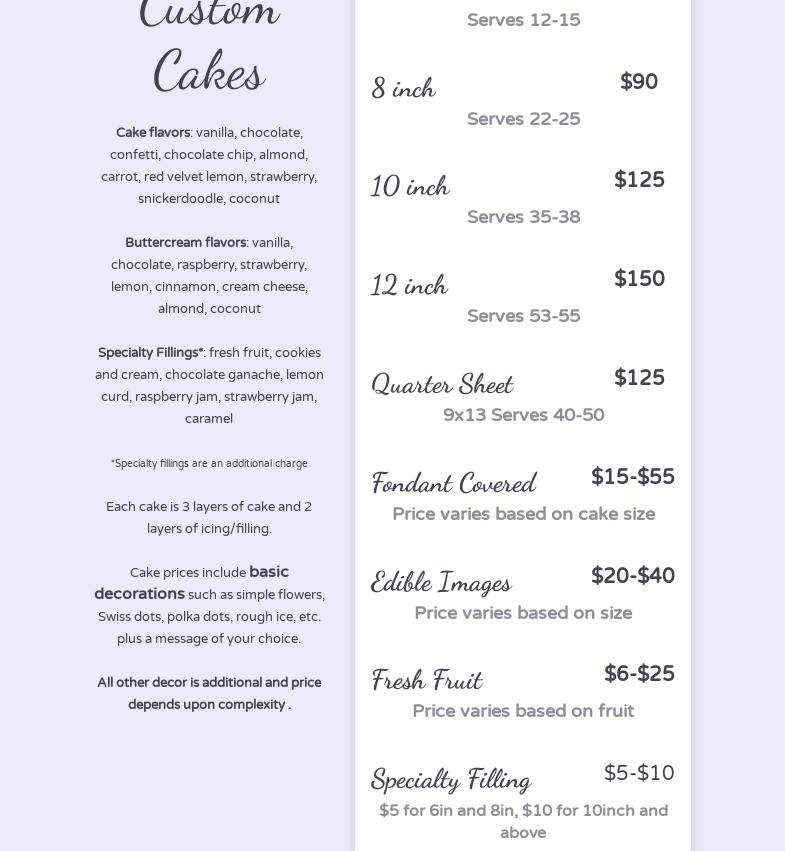 Sweet Dreams by K Menu