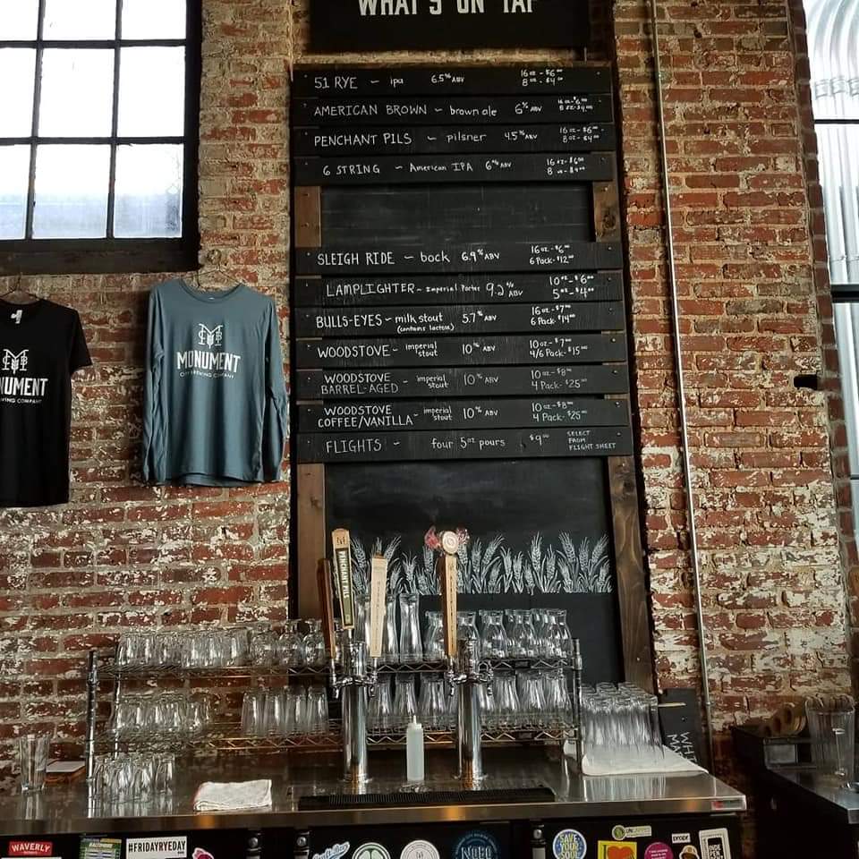 Monument City Brewing Company Menu