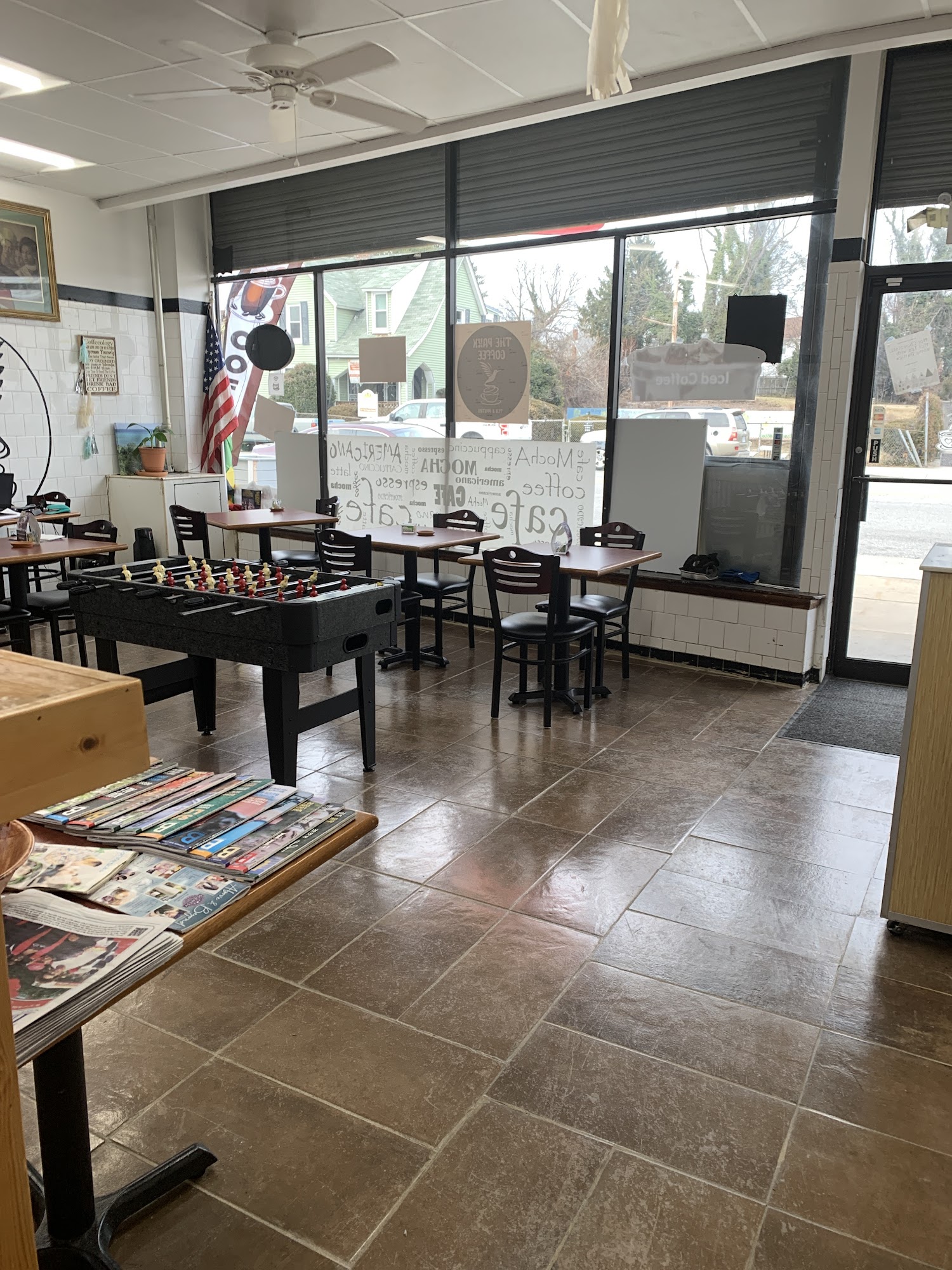 The Park Coffee and Tea Menu