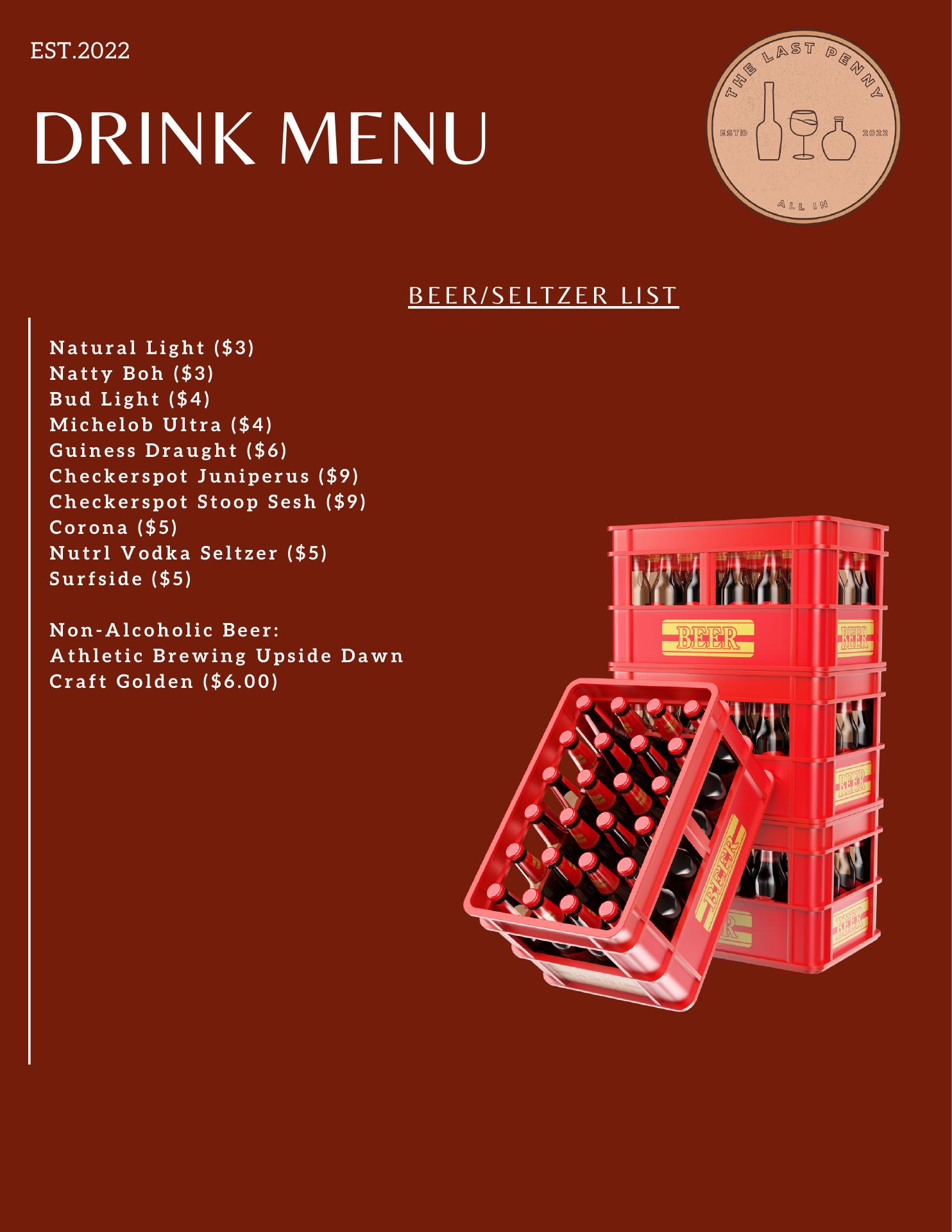 The Last Penny Menu