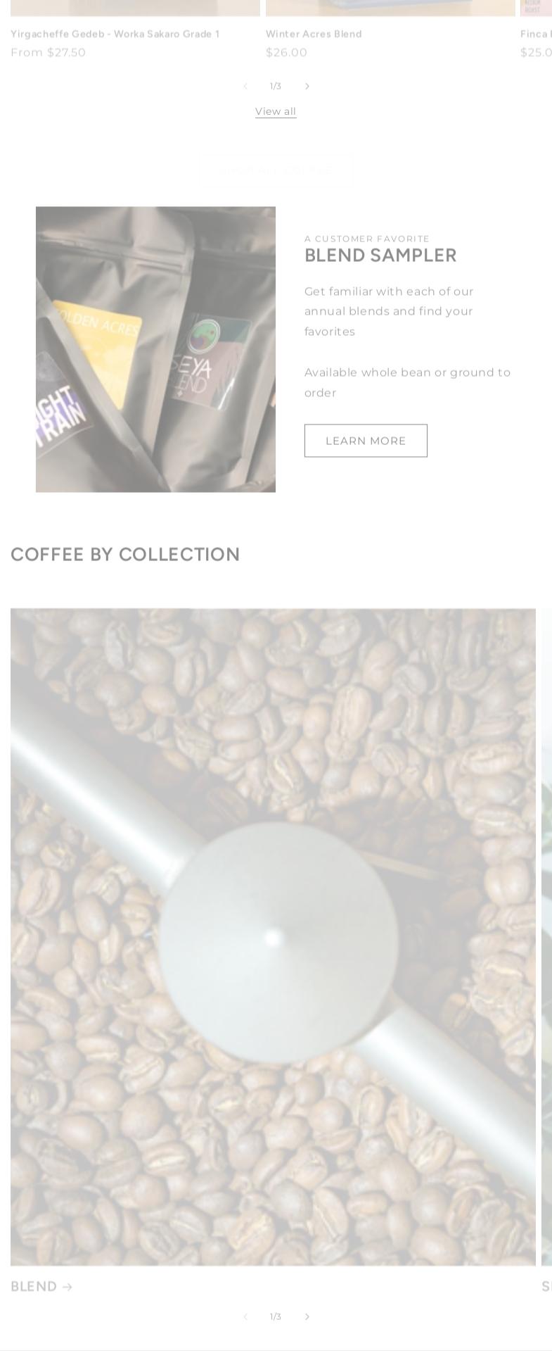 Black Acres Roastery - Open Works Menu