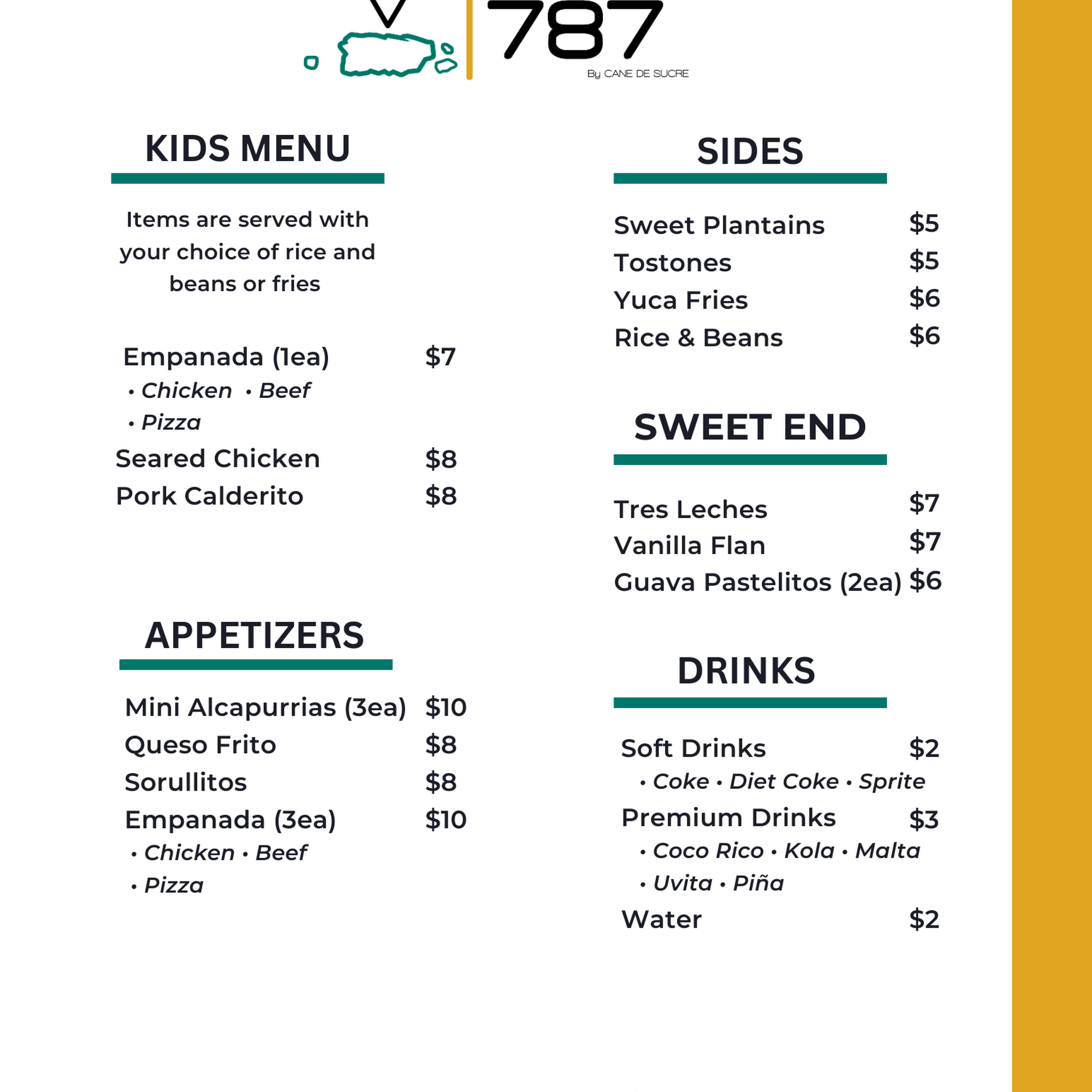 Lote 787 by Cane de Sucre Menu