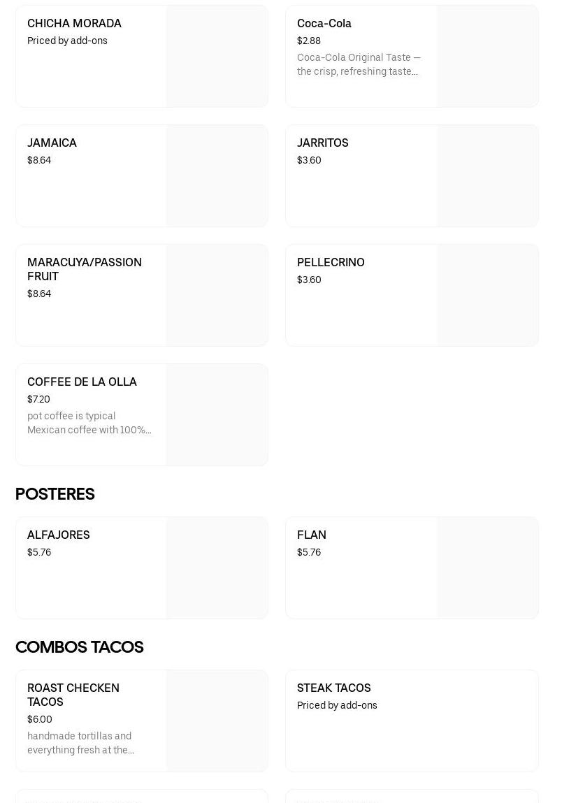 Inca mex_fusion Menu