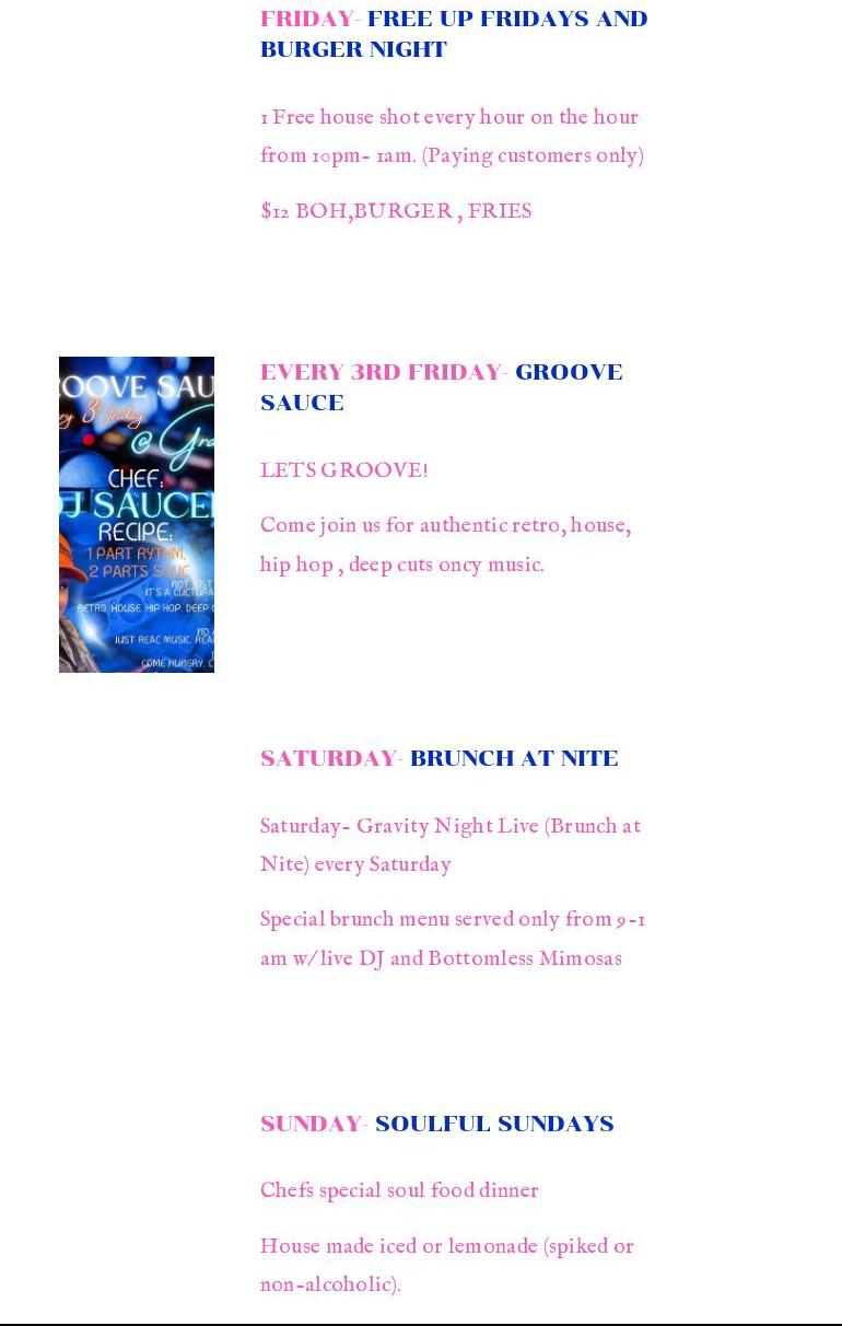 Gravity Bar Menu