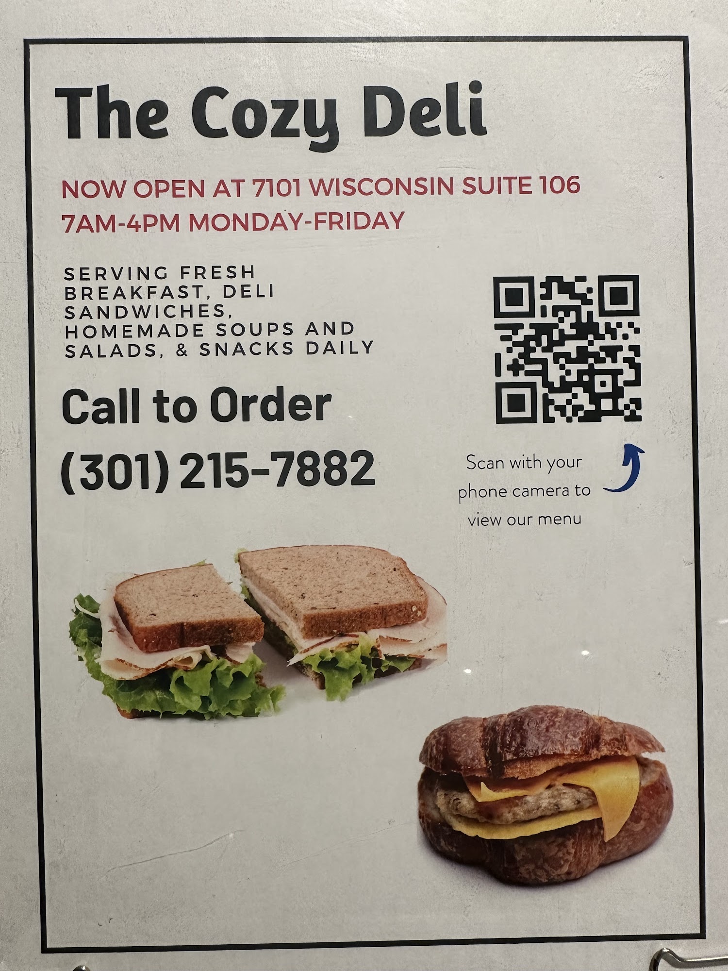 Cozy Deli Menu