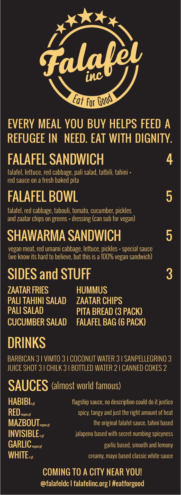 Falafel Inc Menu
