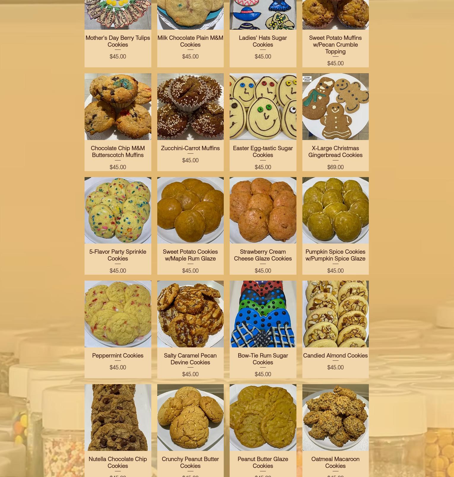 Mary's House Of Sweets & Specialty Desserts, LLC. Menu