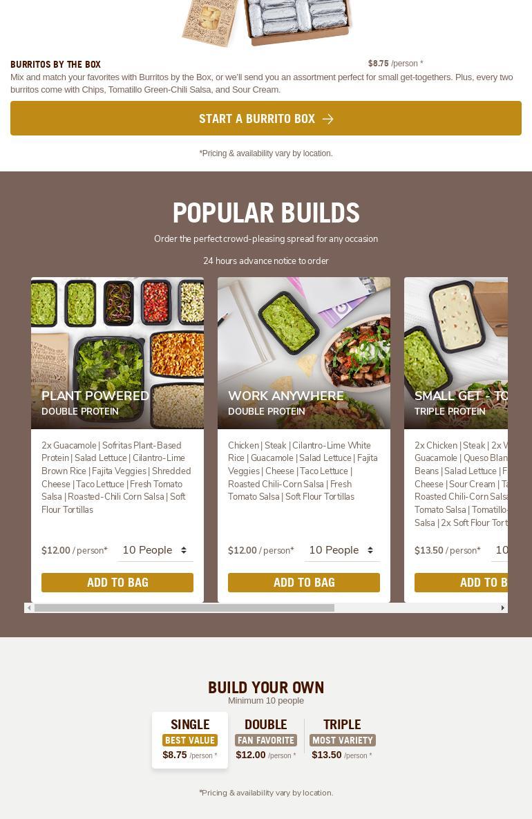 Chipotle Mexican Grill Menu