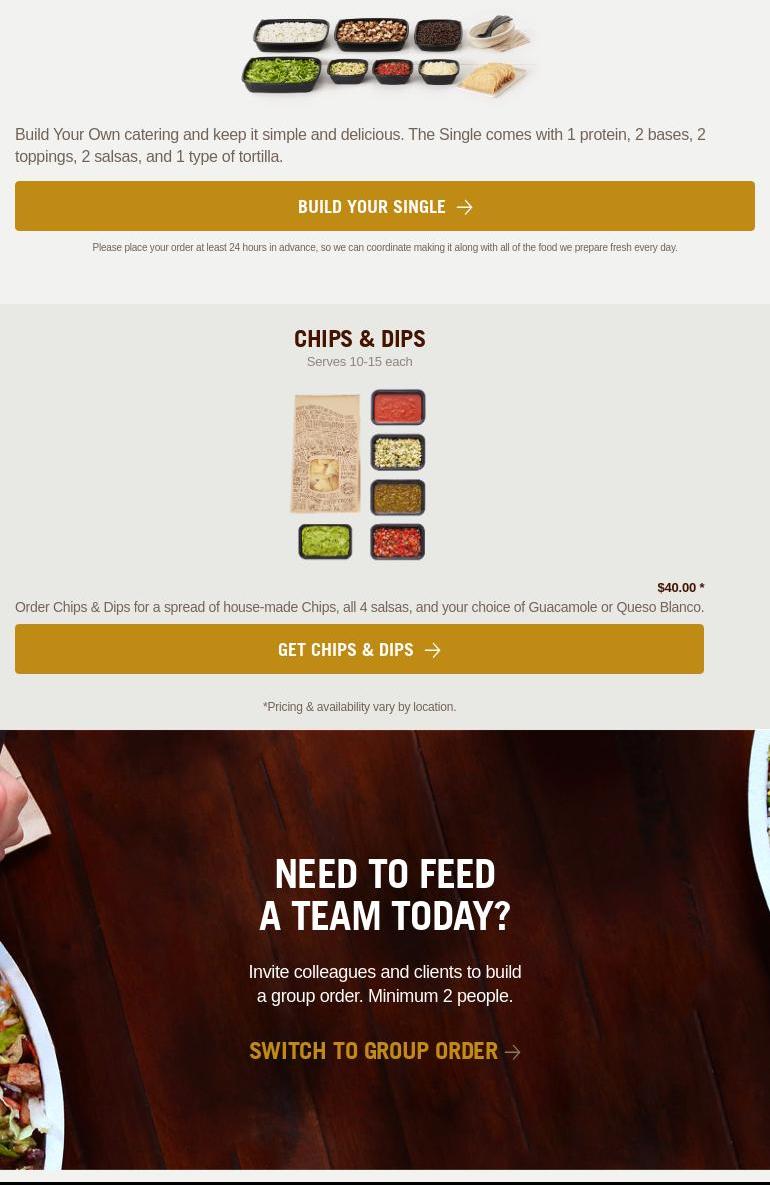 Chipotle Mexican Grill Menu