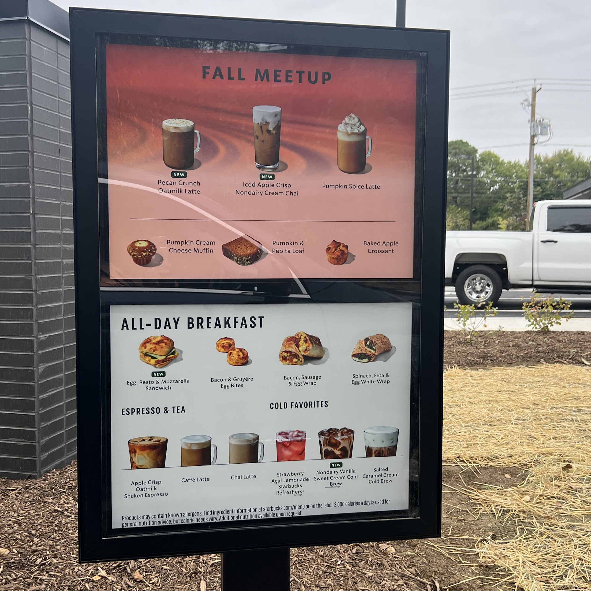 Starbucks Coffee Company Menu