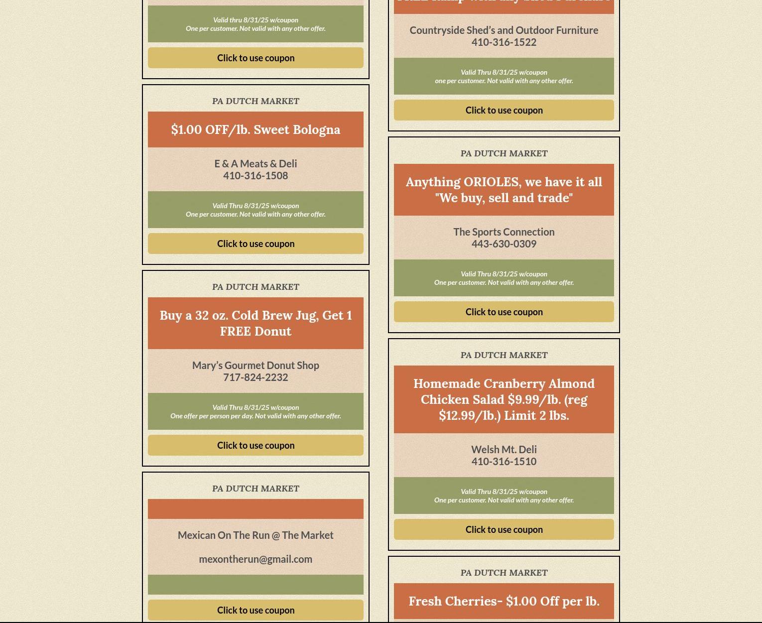 Linny's Kitchen Menu