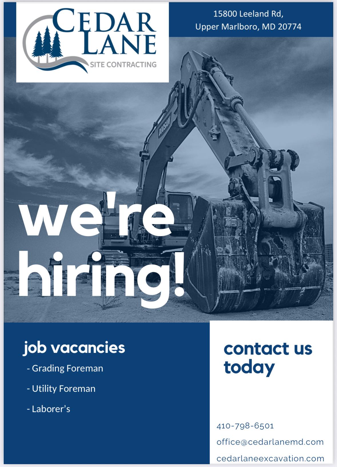 Cedar Lane Excavation