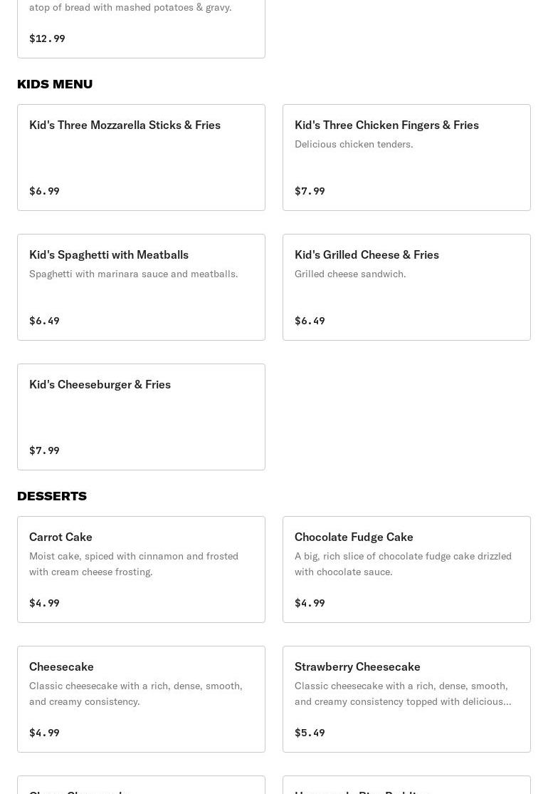 Hilltop Pizza & Subs Menu