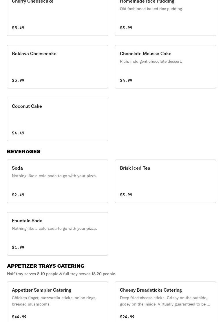 Hilltop Pizza & Subs Menu