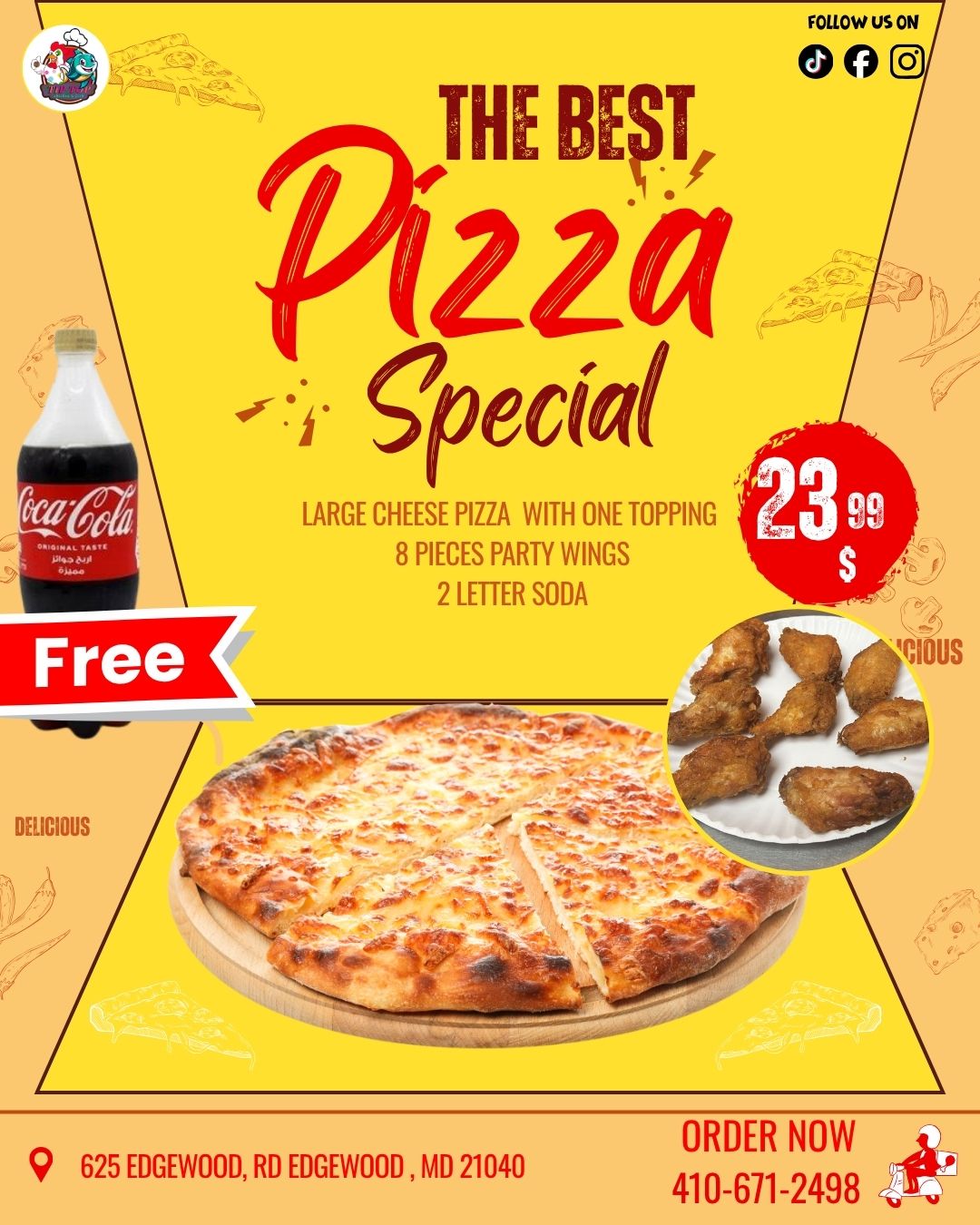 Tip Top Chicken & Fish Menu