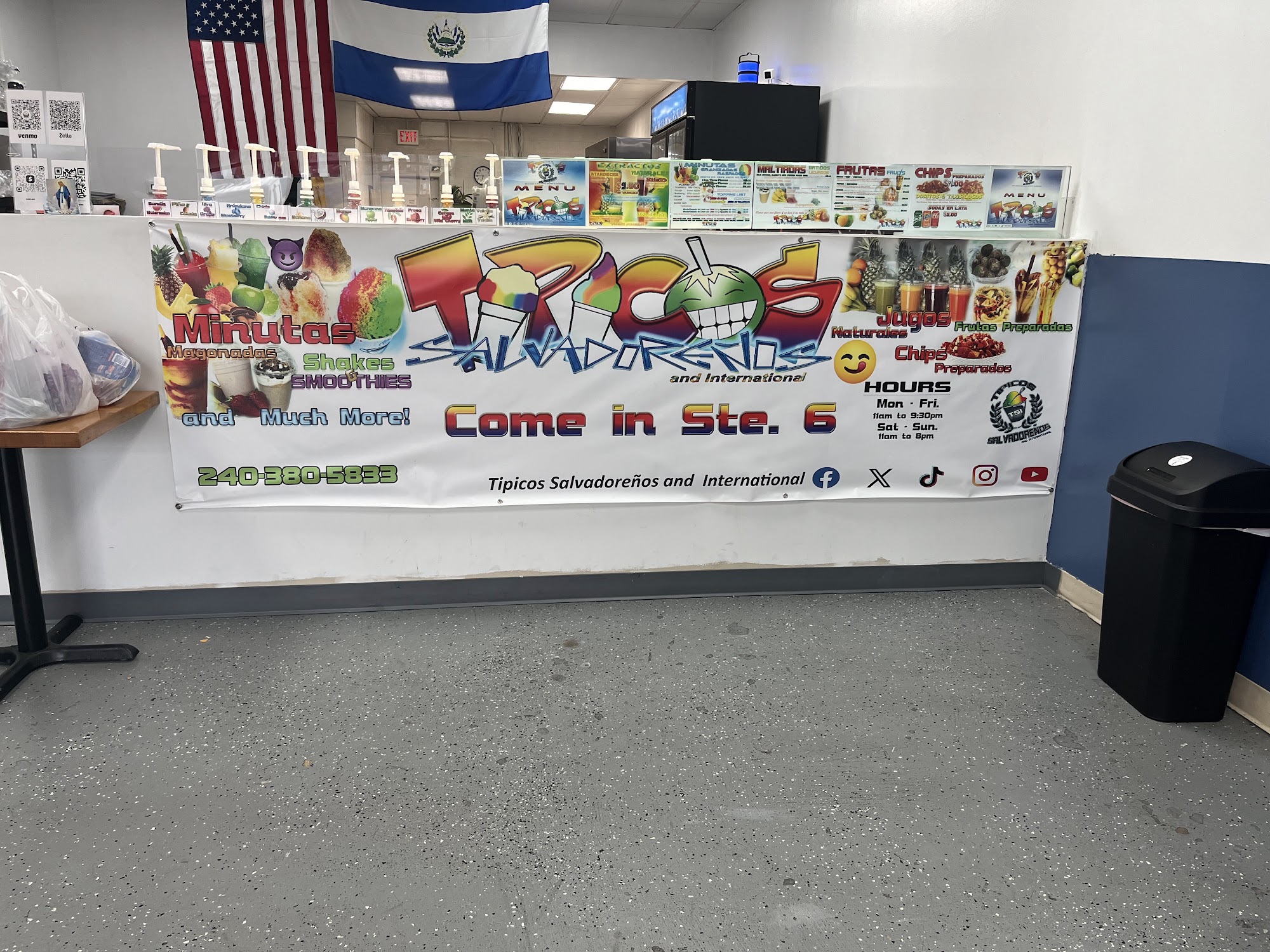 Tipicos Salvadorenos and International Menu