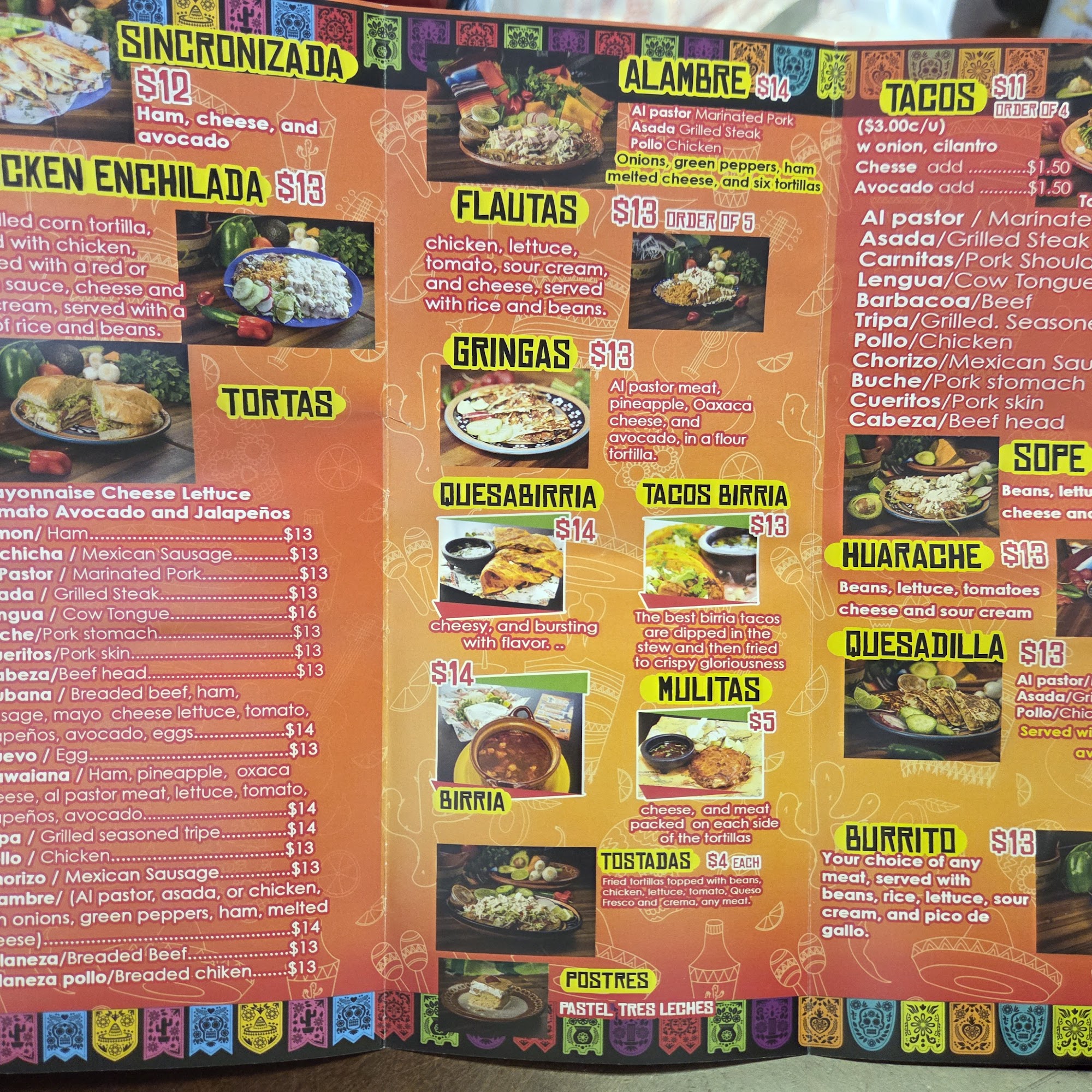 Taqueria Los Primos Menu