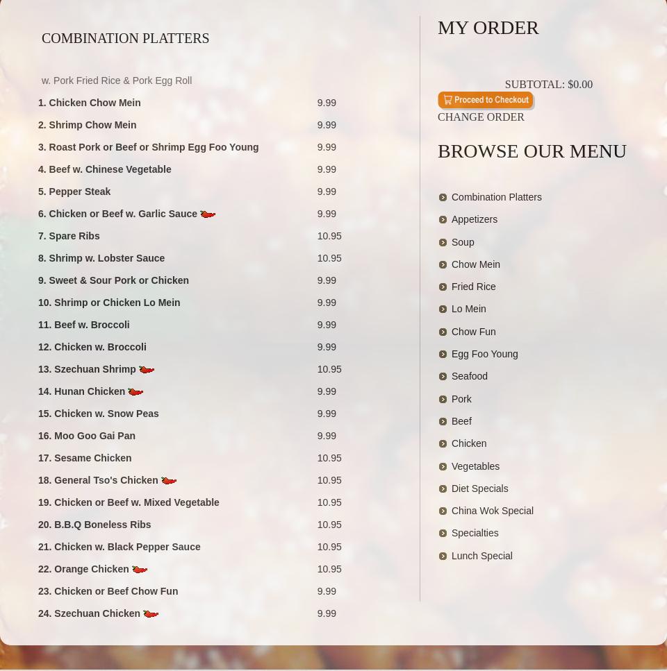 China Wok Menu