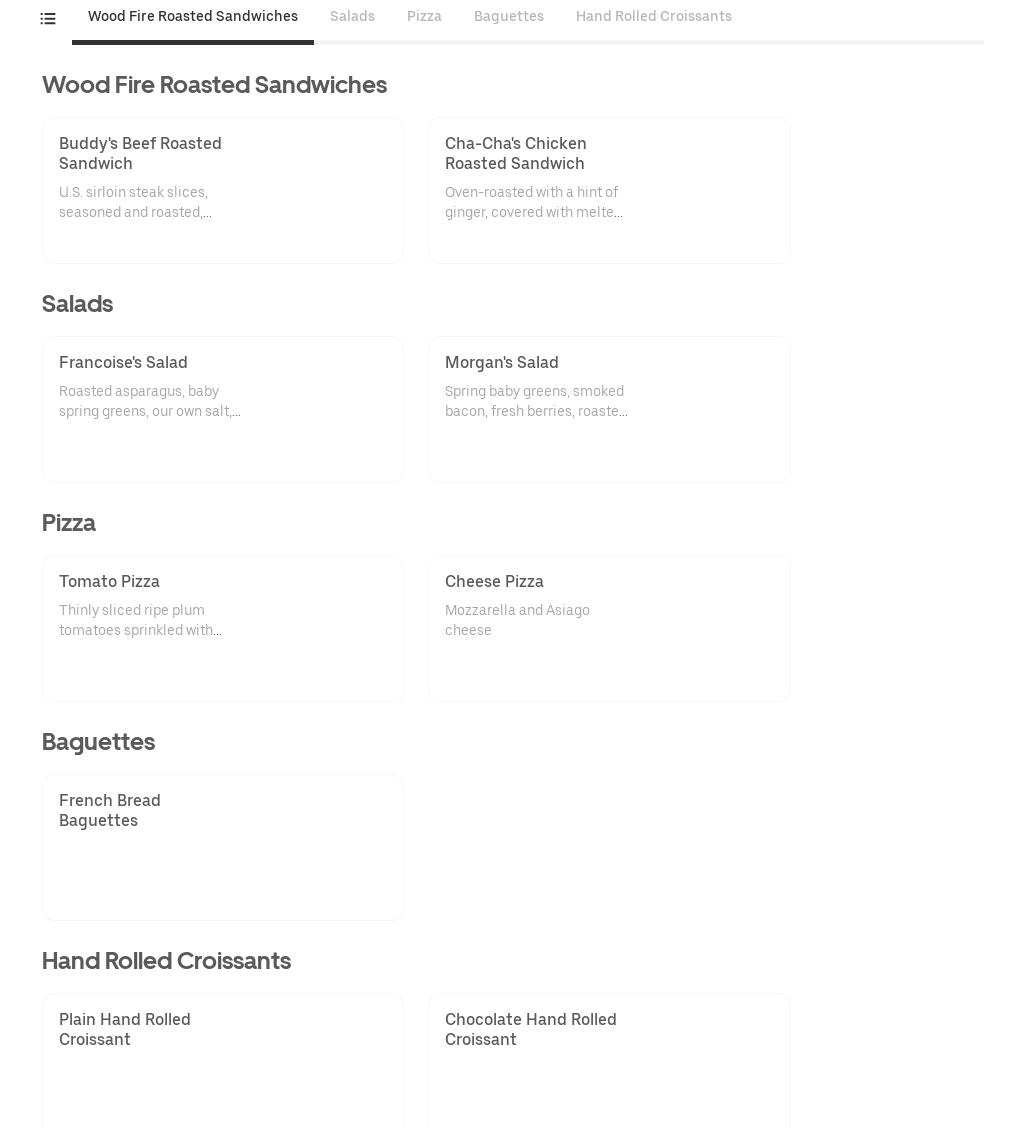 Osorio Bakery & Pastry Menu