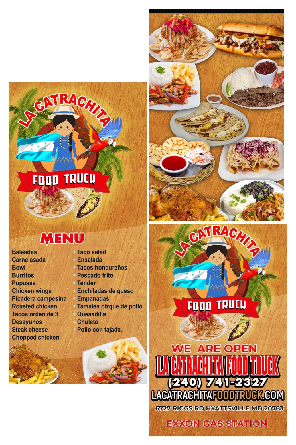 La Catrachita Food Truck Menu