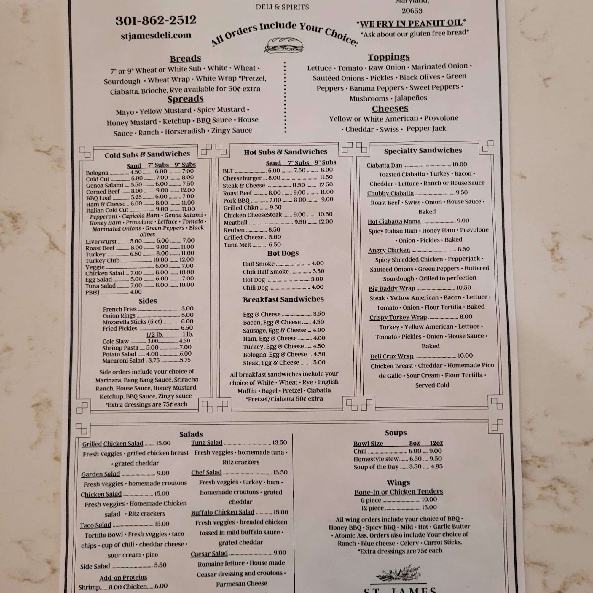 St. James Deli & Spirits Lexington Park