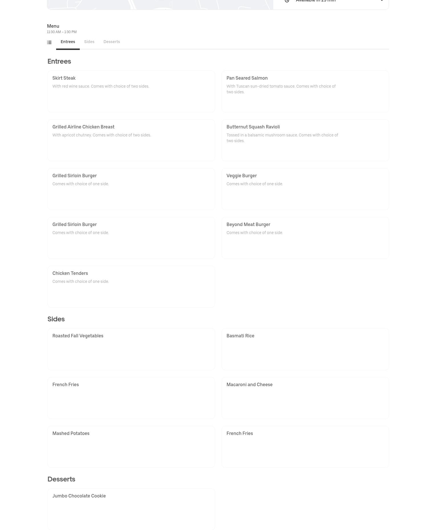 Allegro Kitchen Menu