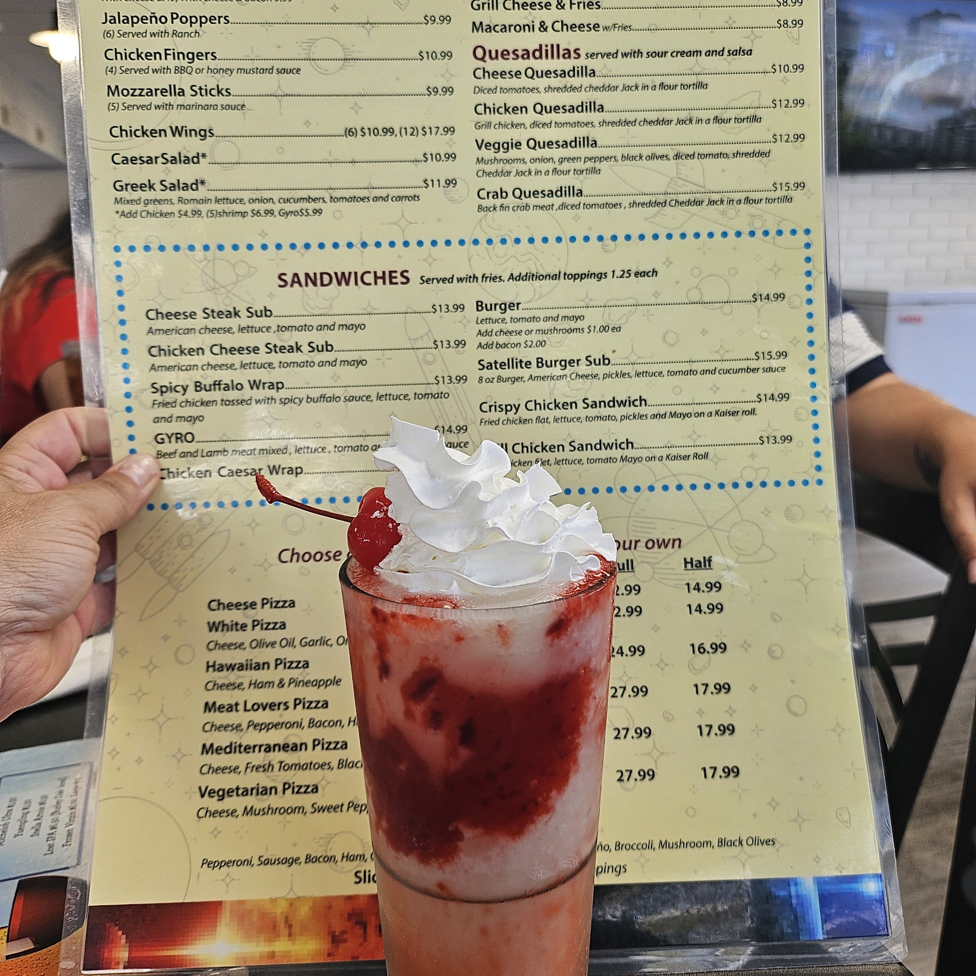 Satellite Breakfast Restaurant and Pool Bar Menu