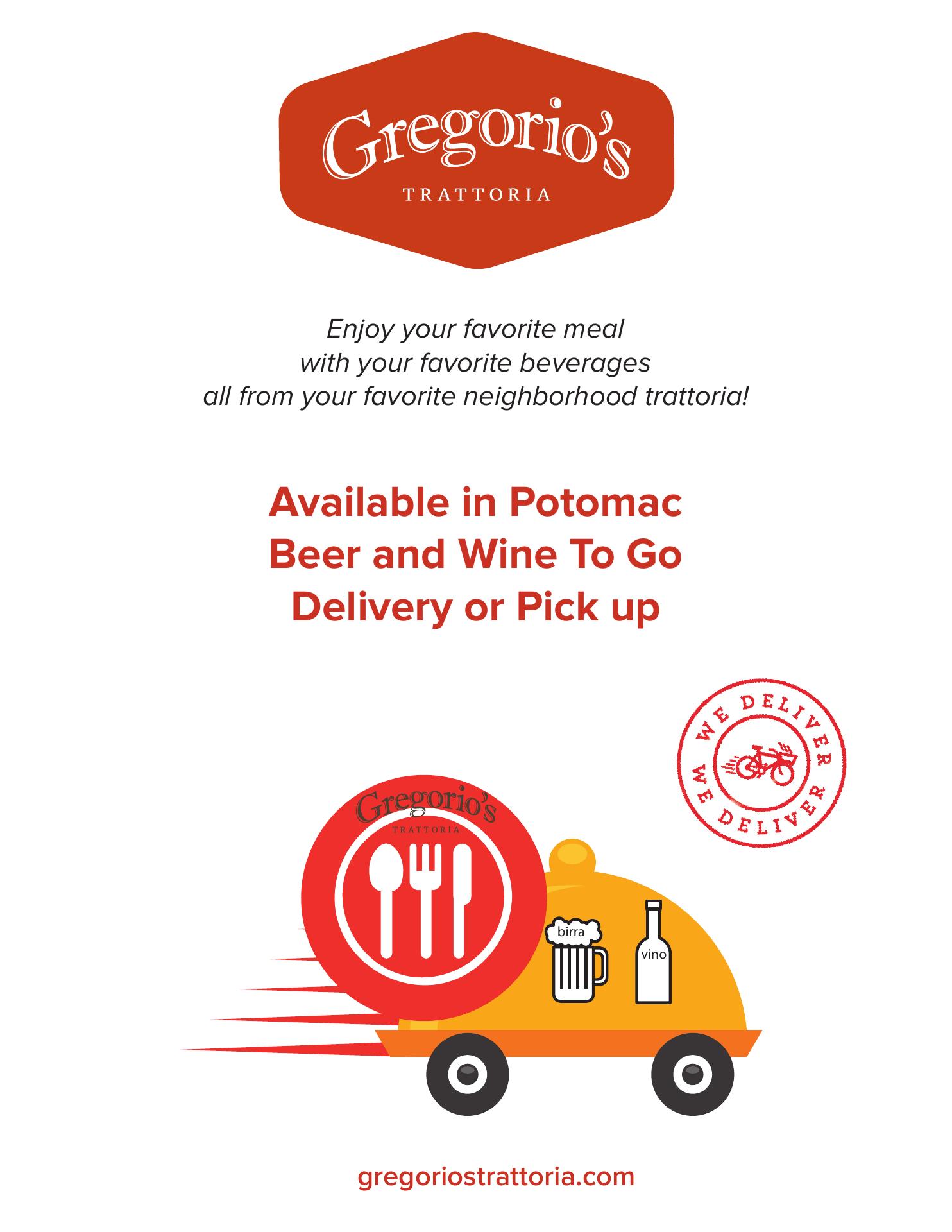 Gregorio's Trattoria Menu