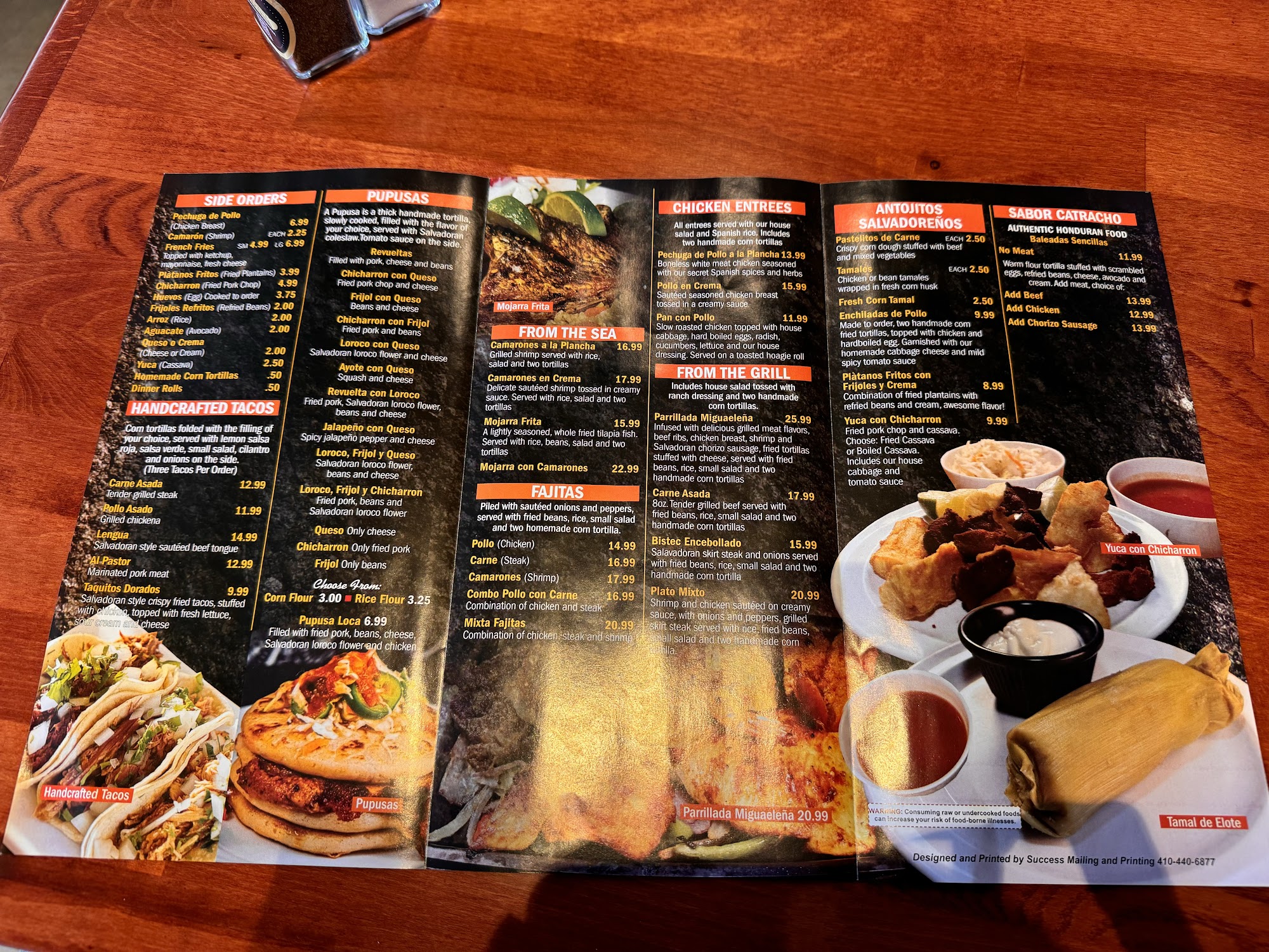 Mama Tana Reisterstown Menu