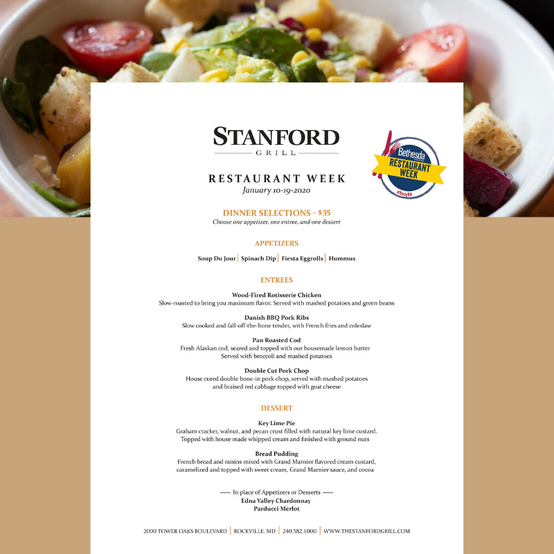 Tower Oaks Cafe Menu