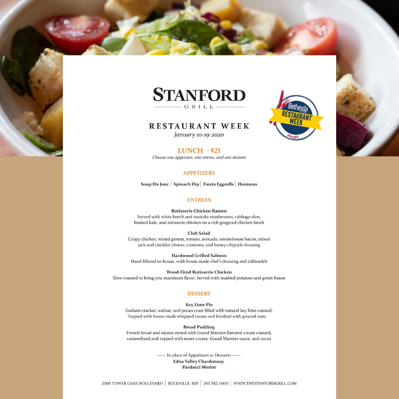 Tower Oaks Cafe Menu