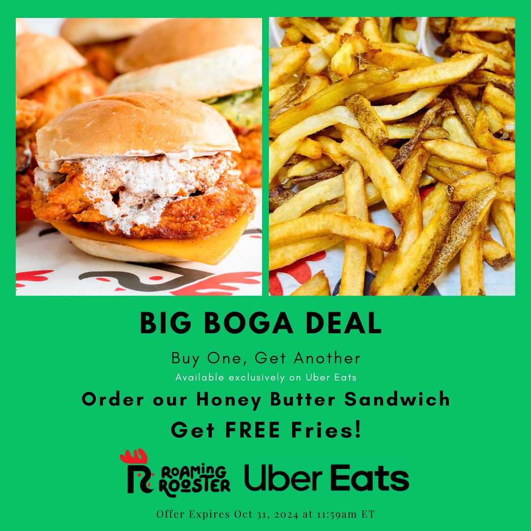 Roaming Rooster Menu