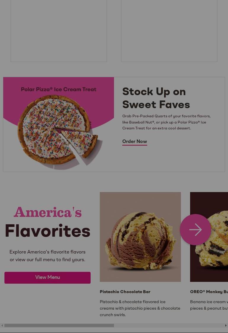 Baskin-Robbins Menu