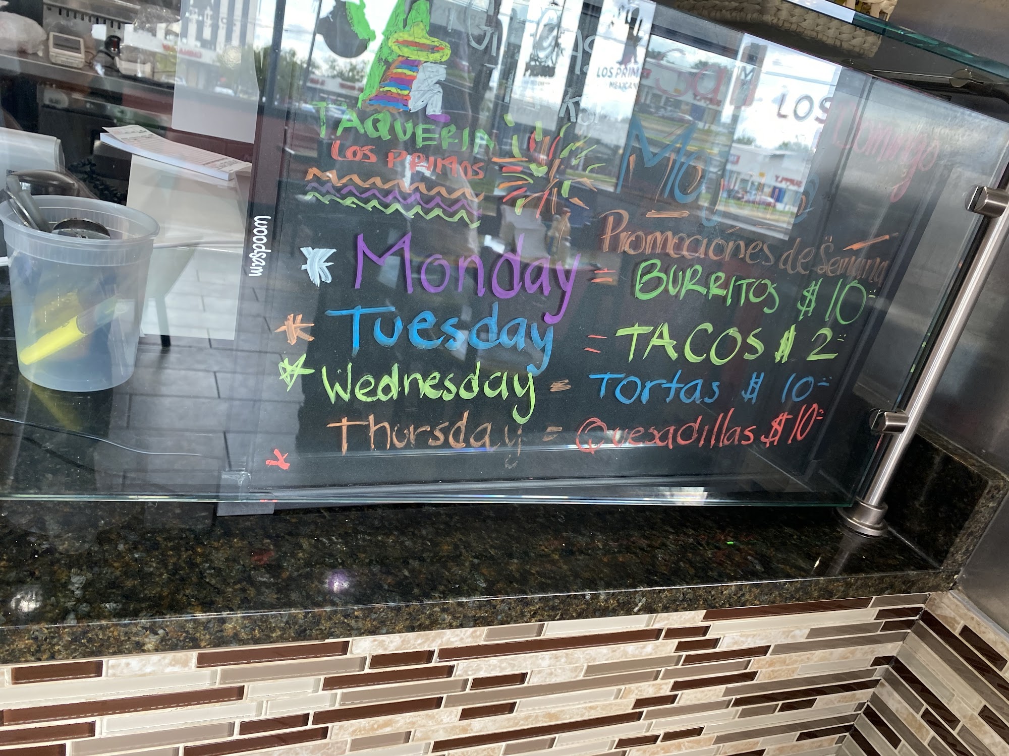 Taqueria Los Primos Menu