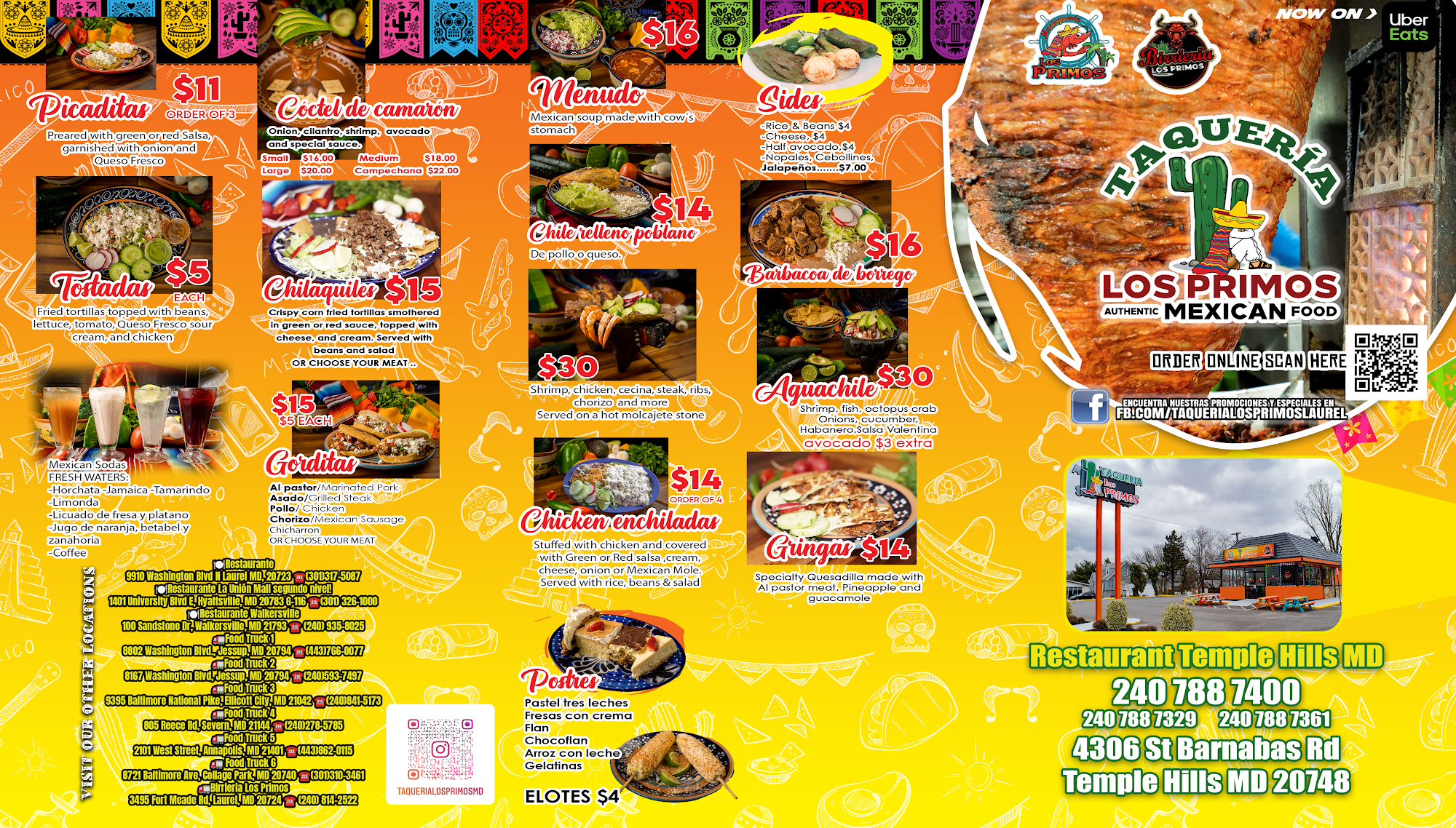 Taqueria Los Primos Menu