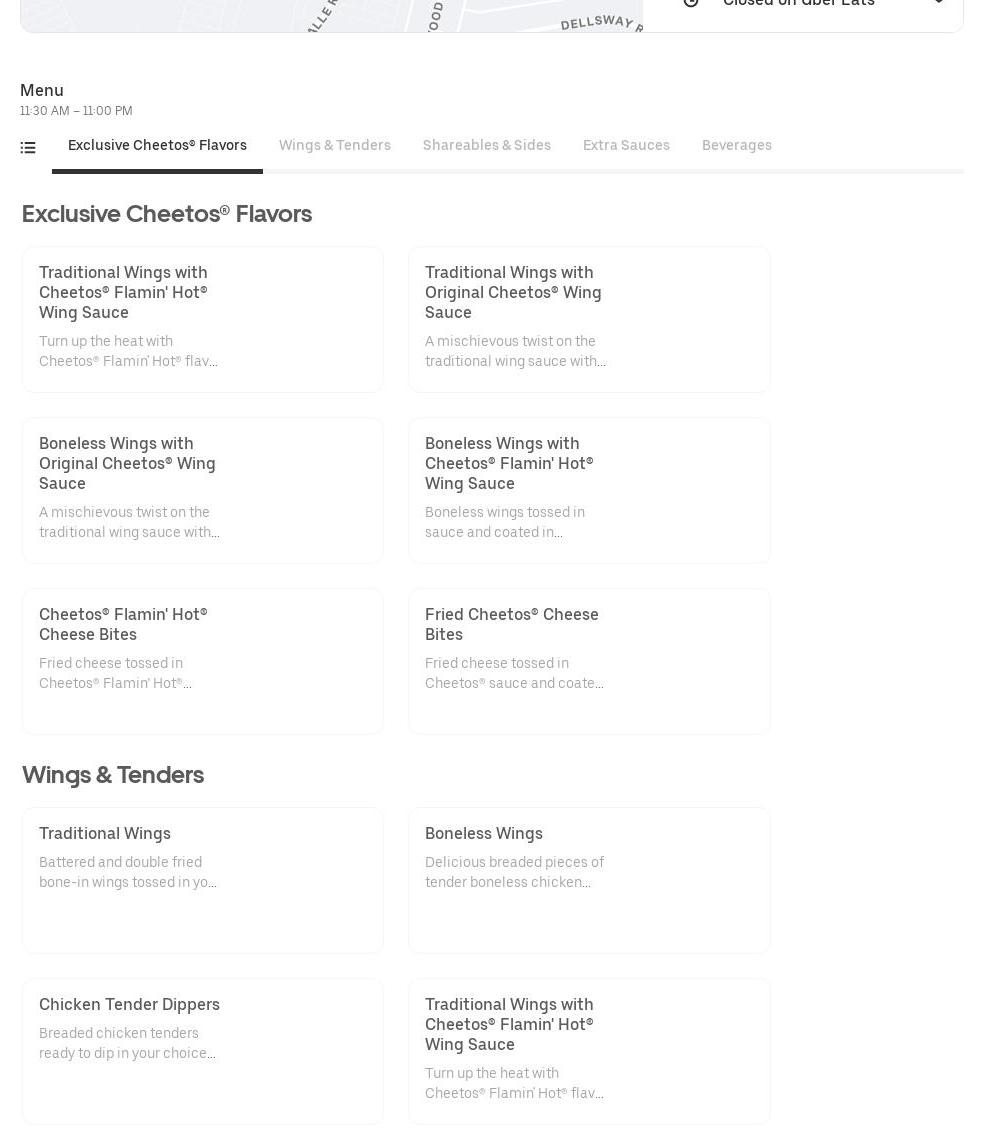 Cosmic Wings - Towson Menu