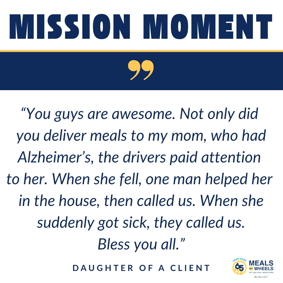 Meals On Wheels Control Maryland