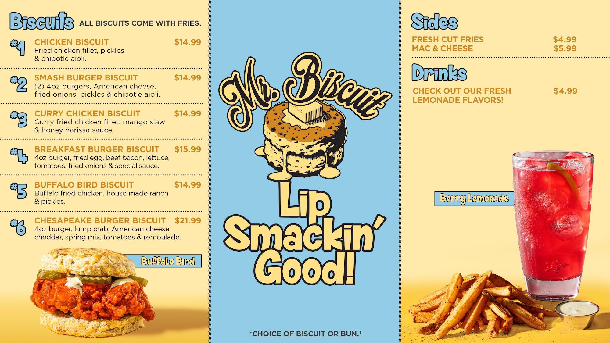 Mr.Biscuit Menu