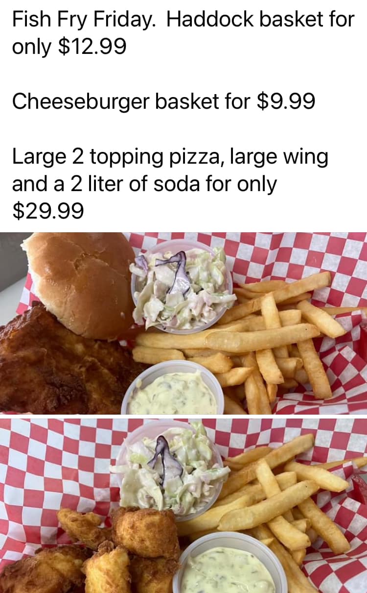 Pizza Grill at Barnes Brook Golf Course Menu