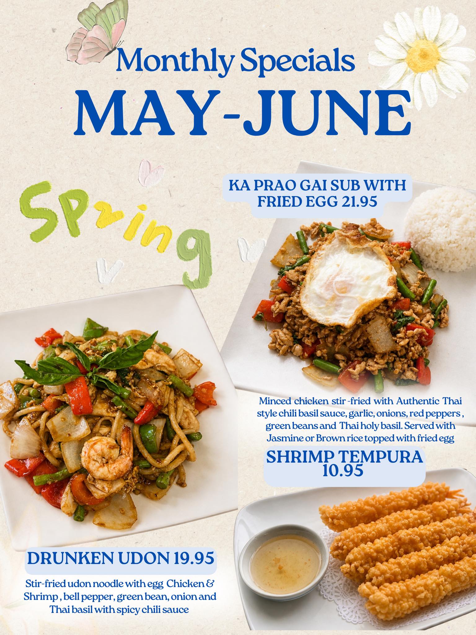 Sweet Thai Restaurant Menu
