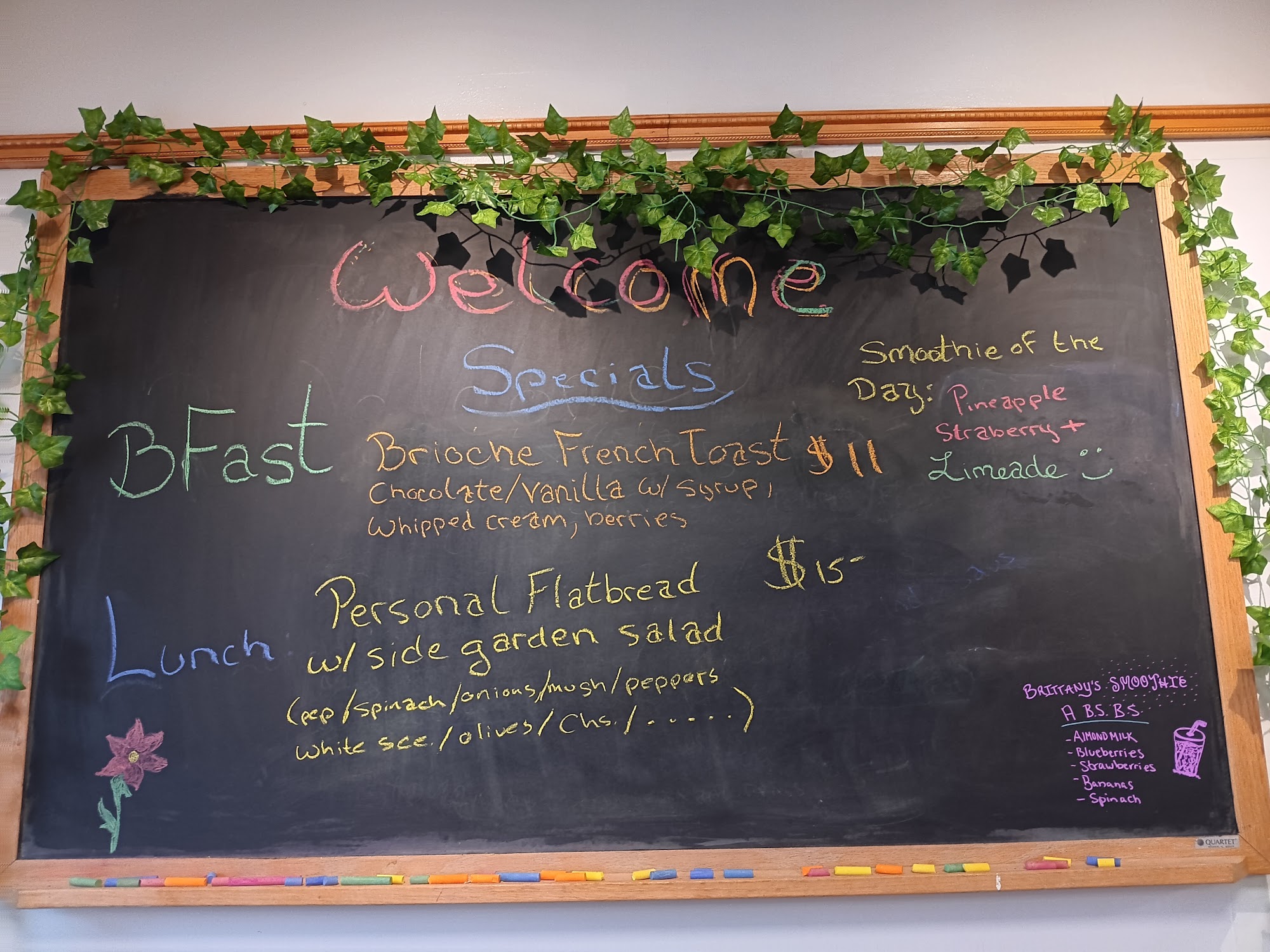 1A Cafe Menu