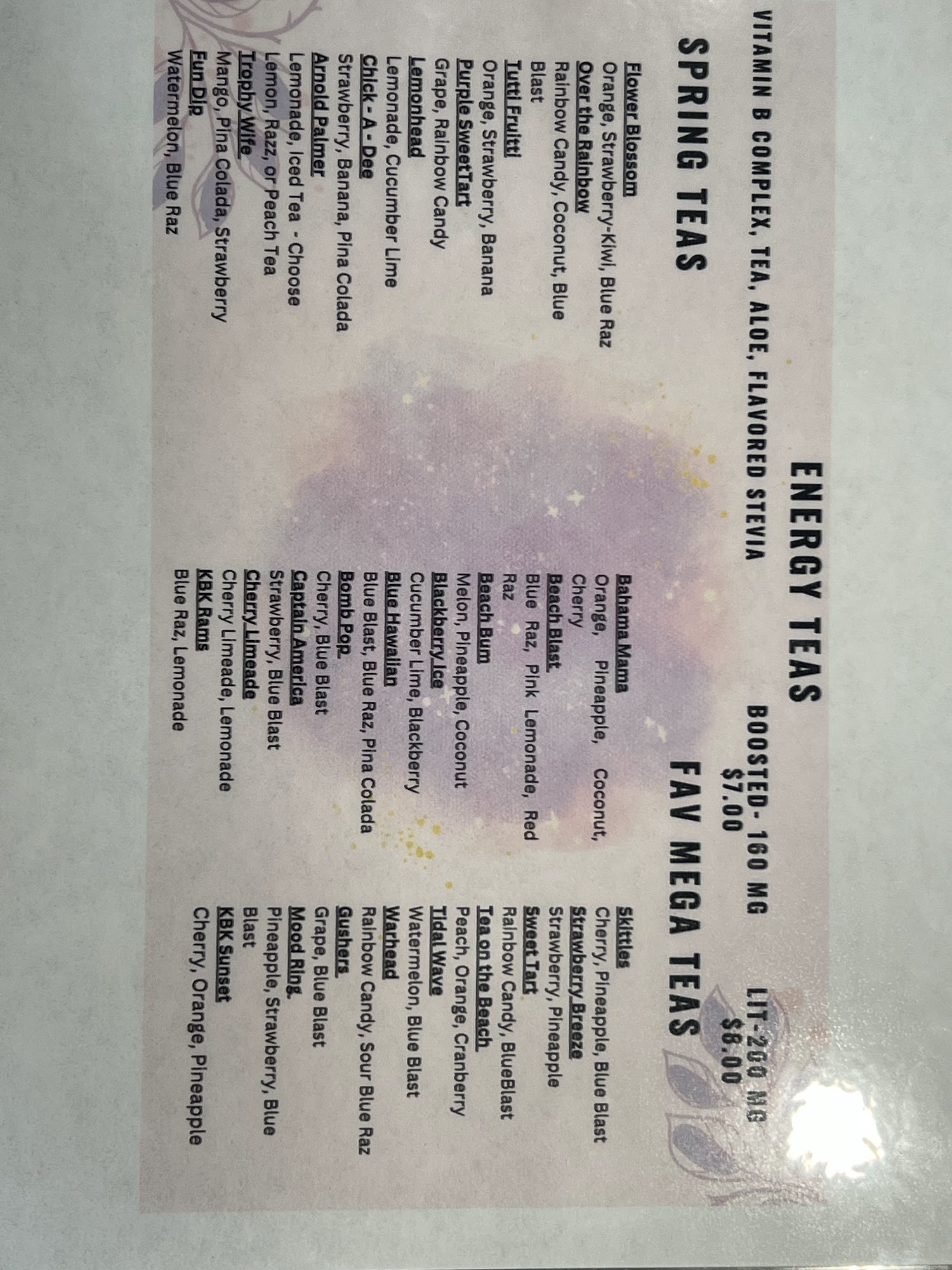 KBK Protein Place Menu