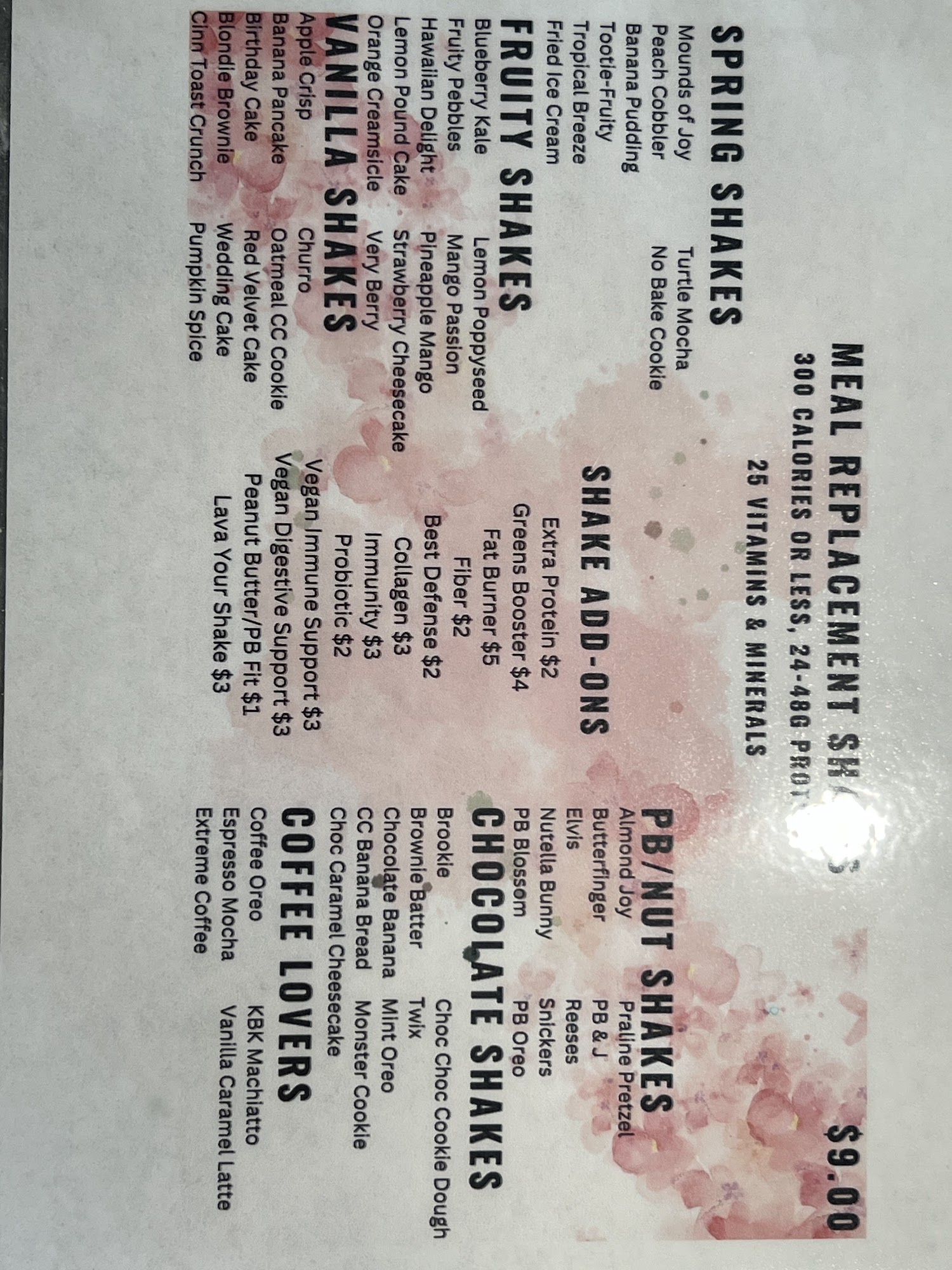 KBK Protein Place Menu