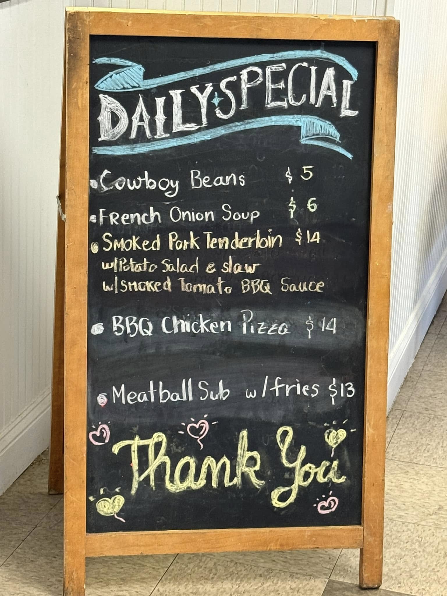 Sonny's Convenience Store Menu