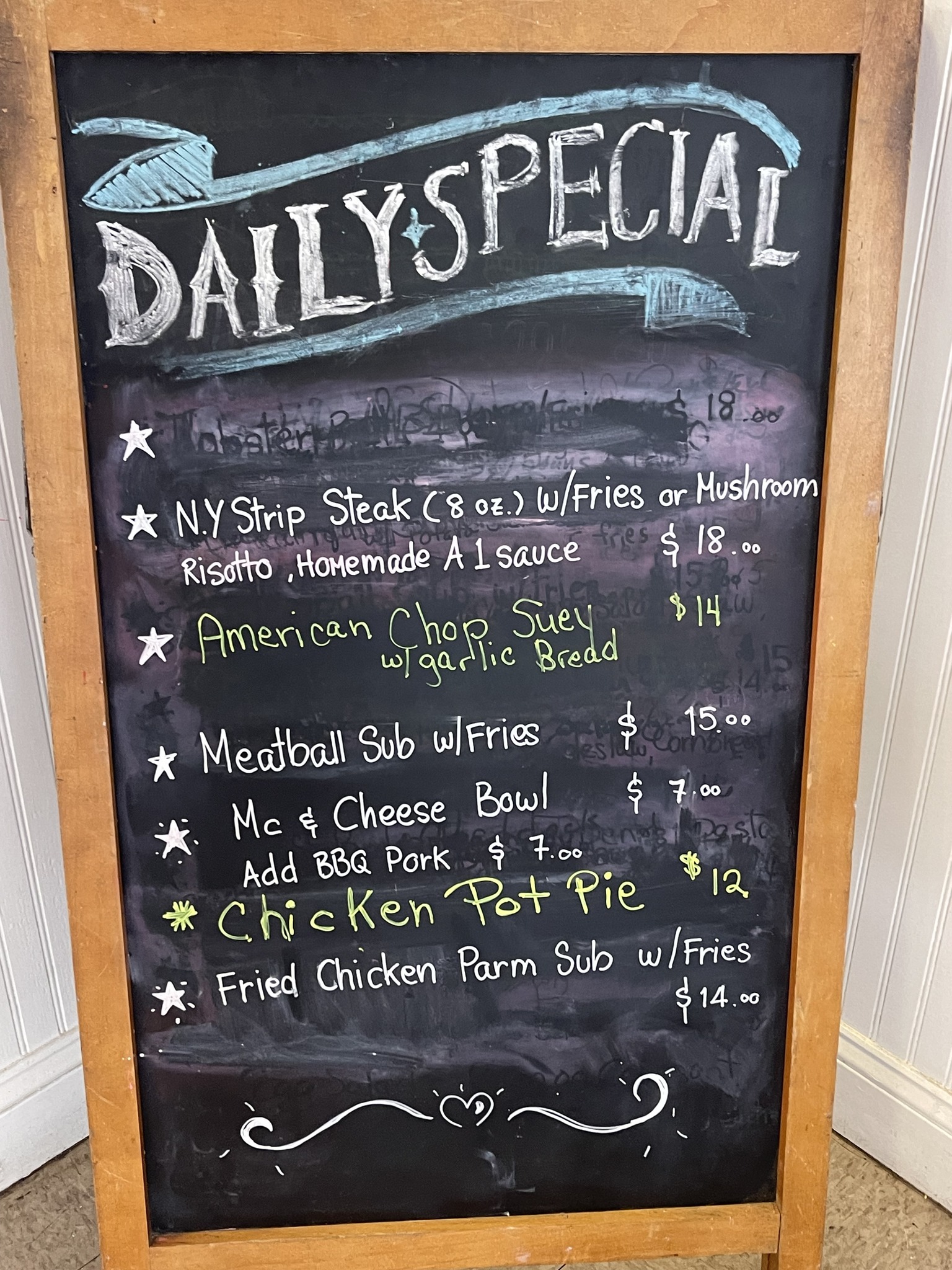 Sonny's Convenience Store Menu