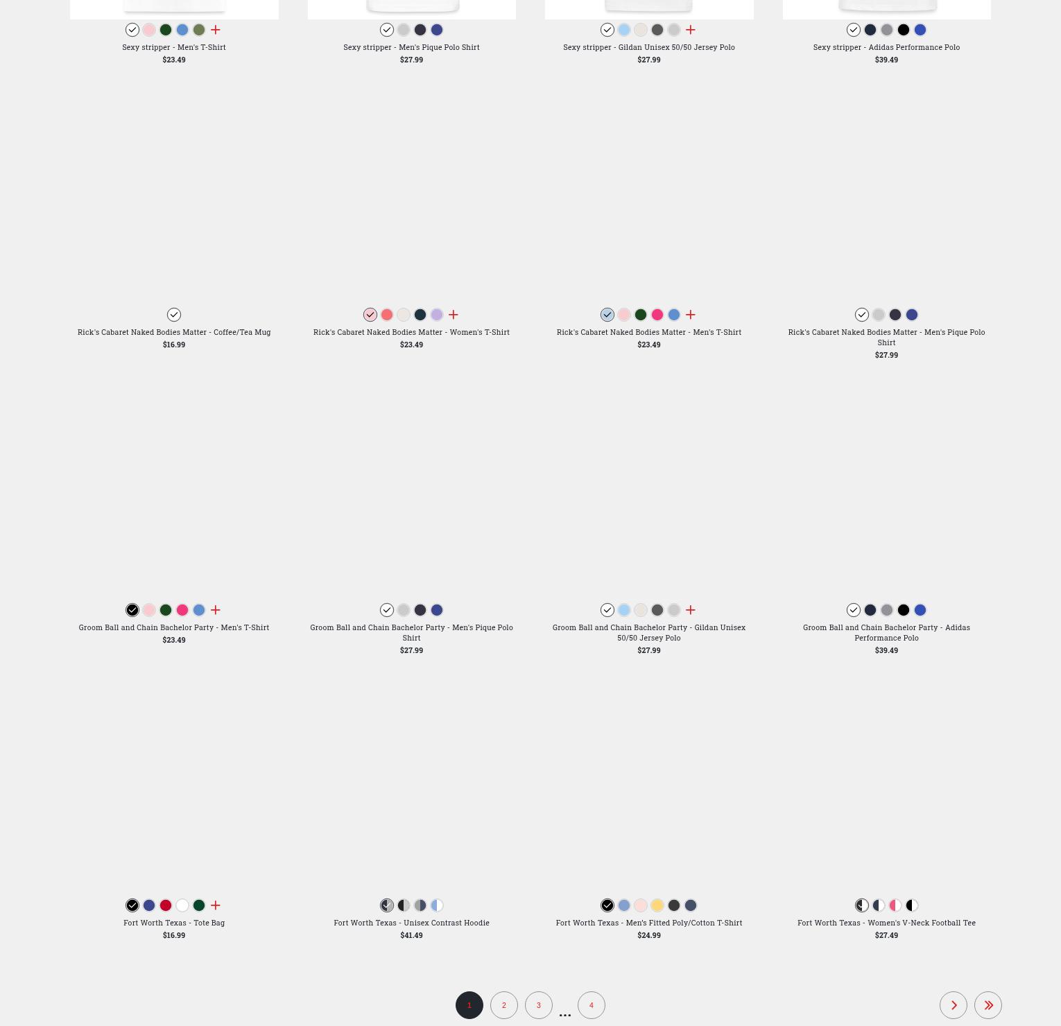 Rick's Cabaret Portland Menu