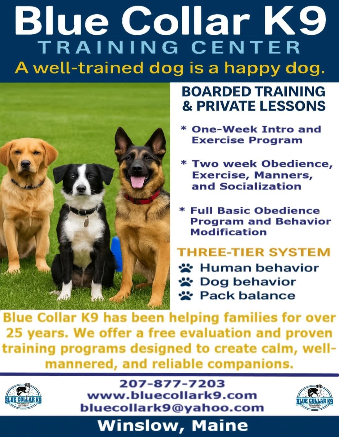 Blue Collar K-9 Training Center Winslow